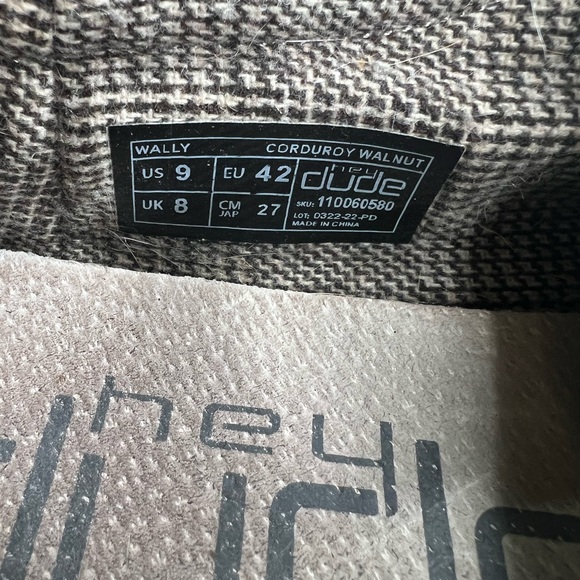 Hey Dude Wally corduroy brown 9 slip on casual neutral mens fall travel loafers - Picture 6 of 7